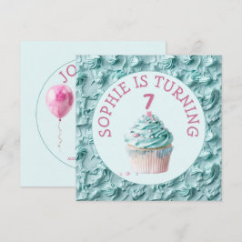 Buttercreme-Icing-Party Geburtstag Einladung