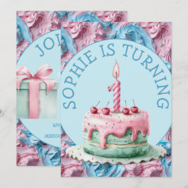 Buttercreme-Icing-Party Geburtstag Einladung