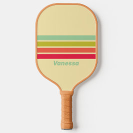 Buttercreme Whisper über Streifen mit Namen Pickleball Schläger