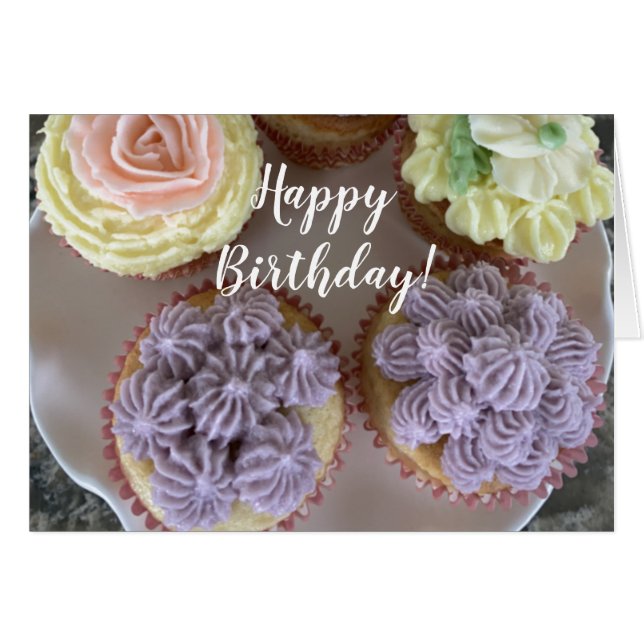 Buttercremesuchen für Ihren Geburtstag (Vorderseite (Horizontal))