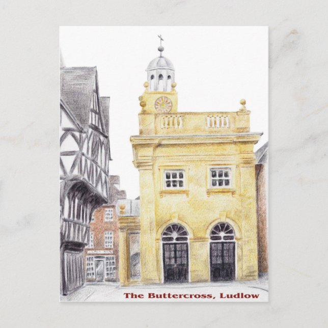 Buttercross, Ludlow Postkarte (Vorderseite)