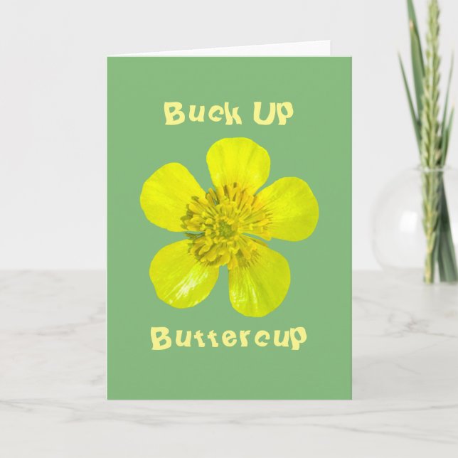Buttercup Blume - Bringe den Buttercup hoch. Karte (Vorderseite)