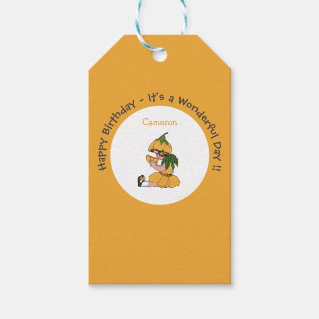 Buttercup Child Whimsical Blume Party Collection Geschenkanhänger (Vorderseite)