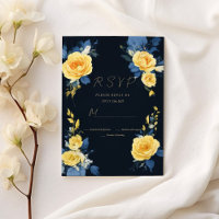 Buttercup Gelbe Marineblau Boho Blumenblume UAWG