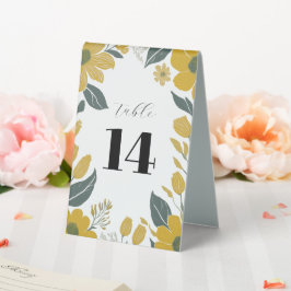 Buttercup Gelbe Tischnummer Hochzeit Tischaufsteller