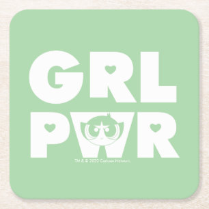 Buttercup: Girl Power Rechteckiger Pappuntersetzer
