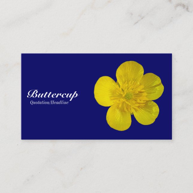 Buttercup - Navy Blue 000066 Visitenkarte (Vorderseite)