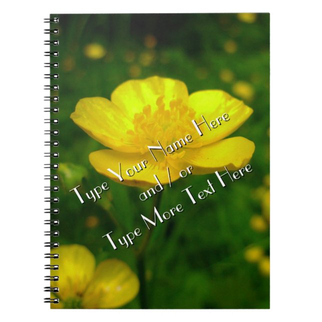 Buttercup Notebook Custom Blumen Journal Notebook Notizblock (Vorderseite)