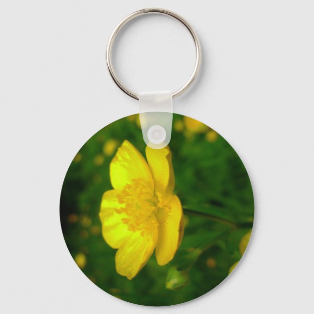 Buttercup Schlüsselketten Gelbe Wildblume Geschenk Schlüsselanhänger (Vorderseite)