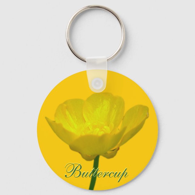 Buttercup Schlüsselketten Gelbe Wildblume Geschenk Schlüsselanhänger (Vorderseite)
