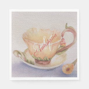 BUTTERCUP-TEACUP-MONOGRAMM-PARTY SERVIETTE