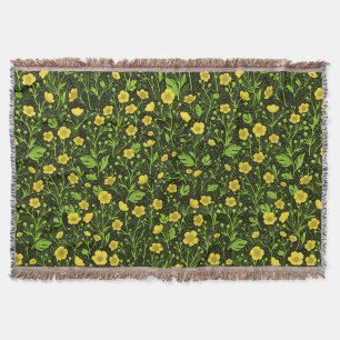 Buttercups auf schwarz decke