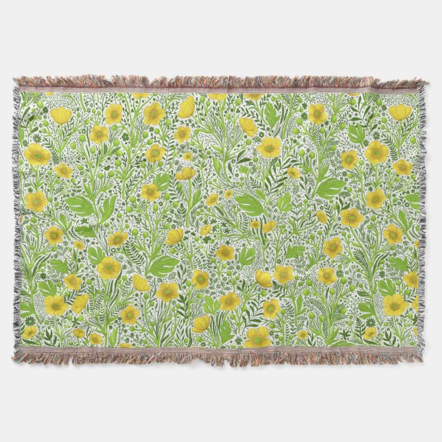 Buttercups auf weiß decke (Vorderseite)