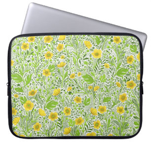 Buttercups auf weiß laptopschutzhülle