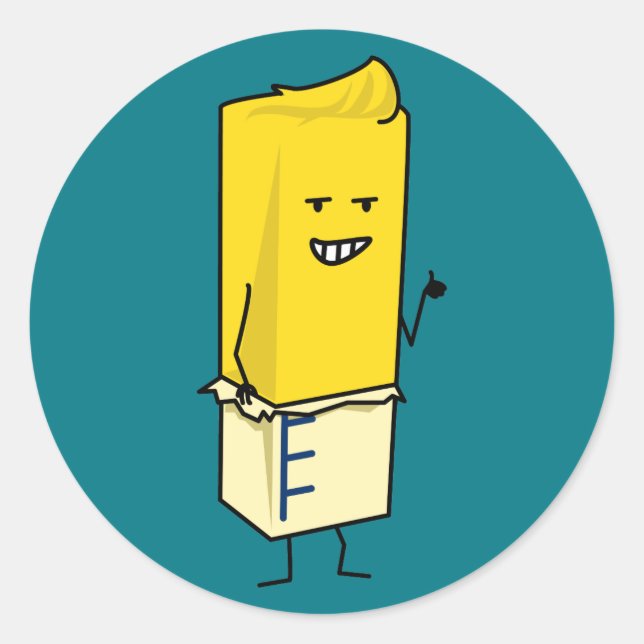 Buttered Buttery Stick of Butter Happy Thumbs Up Runder Aufkleber (Vorderseite)