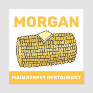 Buttered Corn im Cob Picnic GRILLEN Restaurant Namensschild