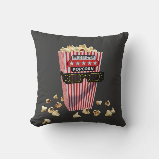 Buttered Popcorn and 3D Movie Glasses Kissen (Vorderseite)