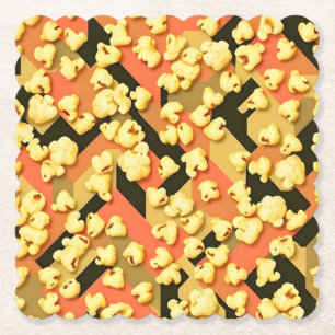 Buttered Popcorn Camouflage Art Untersetzer Set