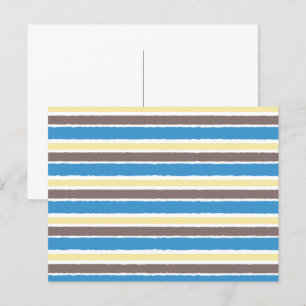 Buttered Popcorn Kaffee Brown Sonic Blue Streifen Postkarte