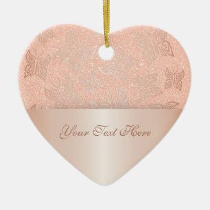Butterfells Rose Gold Personalize Keramik Ornament
