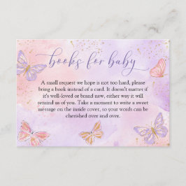 Butterfets Baby Shower Books for Baby Begleitkarte