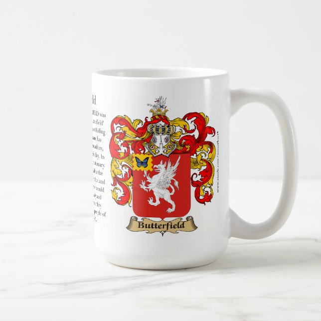 Butterfield, der Ursprung, die Bedeutung und das Kaffeetasse (Rechts)