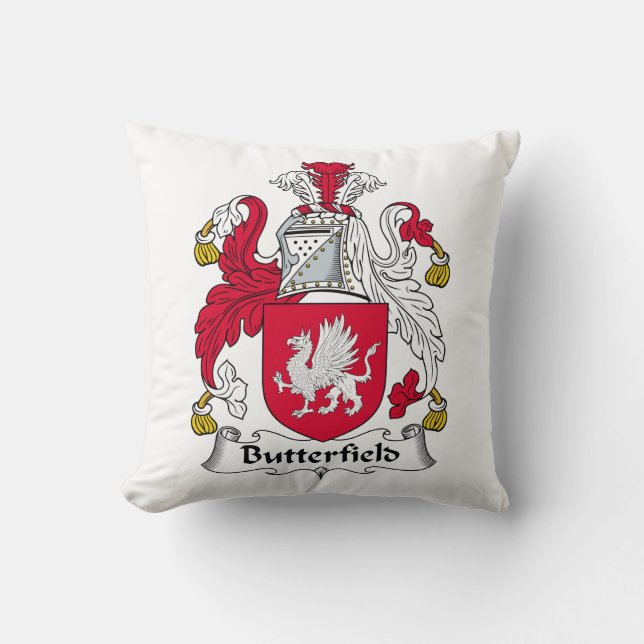 Butterfield Familienwappen Kissen (Vorderseite)