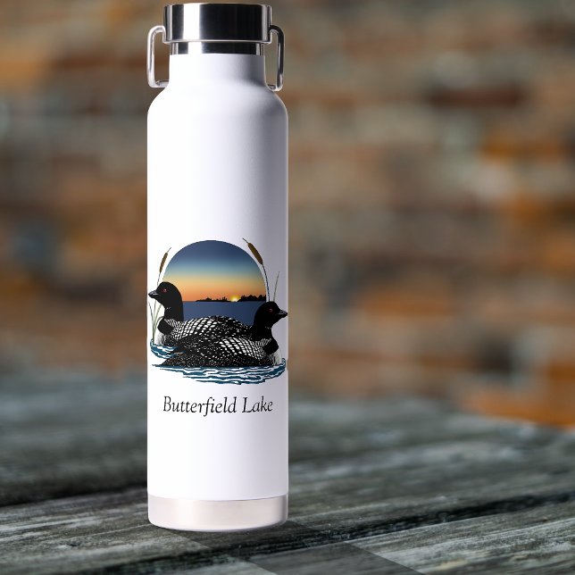 Butterfield Lake Loon Pair Trinkflasche (Von Creator hochgeladen)