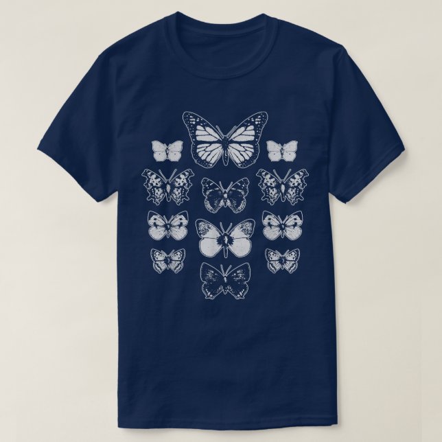 Butterfisch Moths Grunge Goth Fairycore Ästhetik T-Shirt (Design vorne)