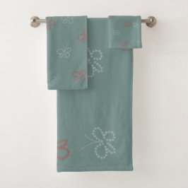 Butterfisch Stars Sage Green Badhandtuch Set