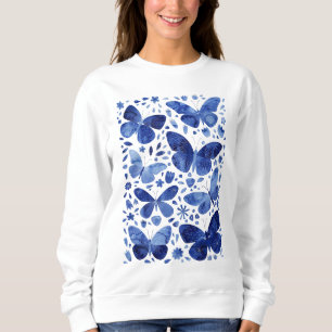 Butterfisch Watercolor Blue Sweatshirt