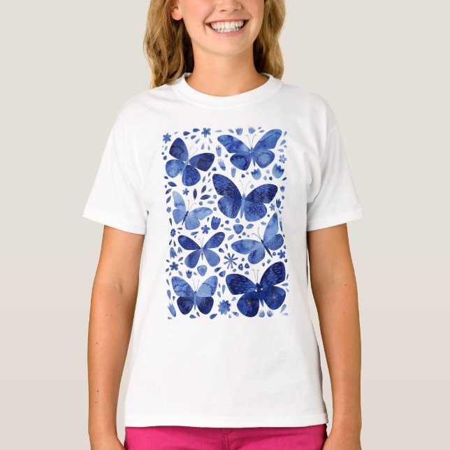 Butterfisch Watercolor Blue T-Shirt (Vorderseite)