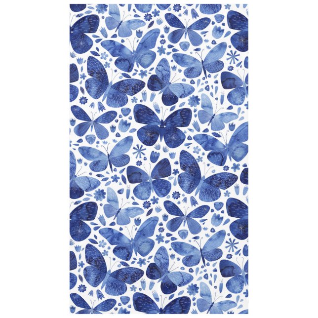 Butterfisch Watercolor Blue Tischdecke (Vorderseite)