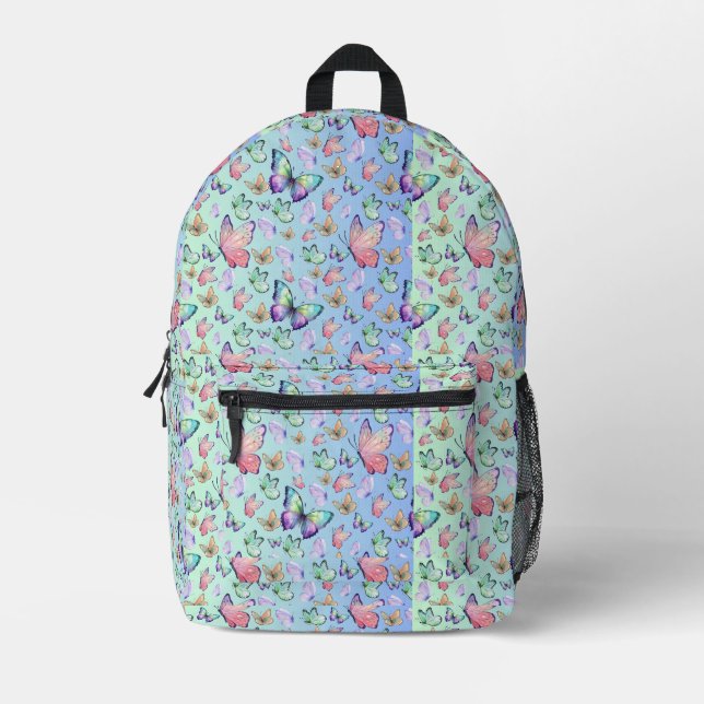Butterfische Lineare Gradient Background Pattern Bedruckter Rucksack (Vorderseite)