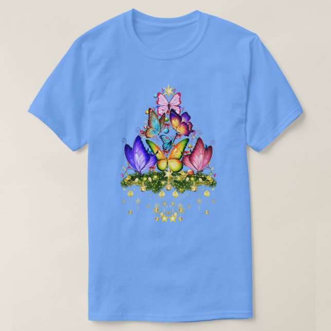 Butterfische Weihnachtsbaum Lights Holiday Butterf T-Shirt (Design vorne)