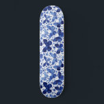 Butterfliegen Watercolor Indigo Blue Skateboard<br><div class="desc">Indigo blue and white watercolor butterfly painting.</div>