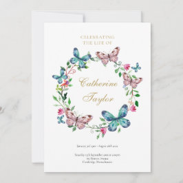 Butterflies Beerdigungsreihenfolge des Dienstprogr Einladung