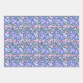 Butterflies Bienen und Bugs - Blumengarten Paisley Geschenkpapier Set
