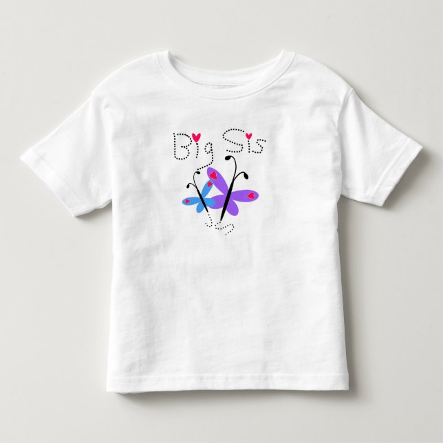 Butterflies Big Sis Kleinkind T-shirt (Vorderseite)