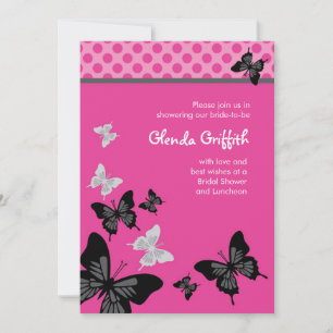 Butterflies Bridal Dusche Einladung