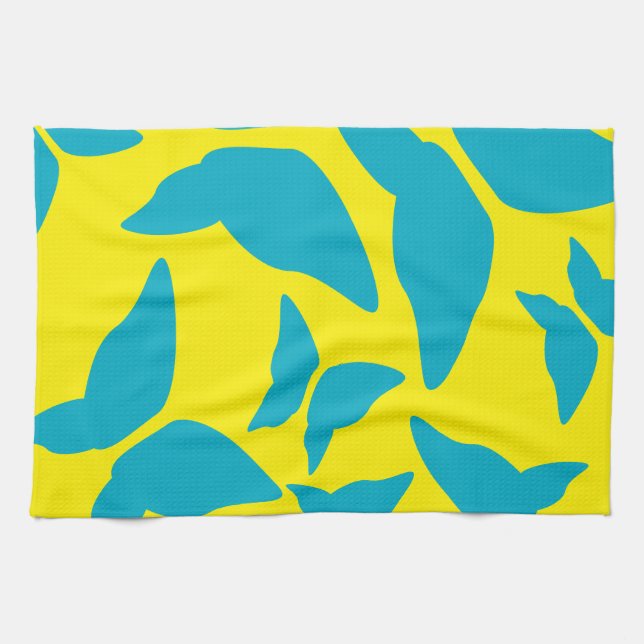 Butterflies Bright Bold eklektische Küche Geschirrtuch (Horizontal)