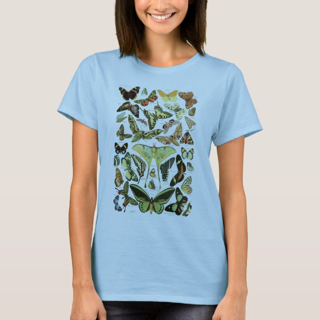Butterflies by Adolphe Millot T-Shirt (Vorderseite)