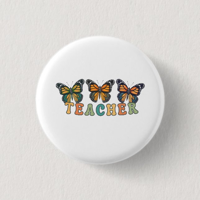 Butterflies Fly High Button (Vorderseite)