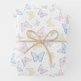 Butterflies Geburtstagsparty Shower Wedding Geschenkpapier Set