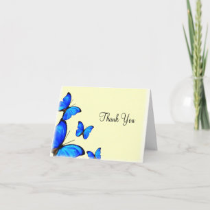 Butterflies Hochzeit Dankeschön-Karte Dankeskarte