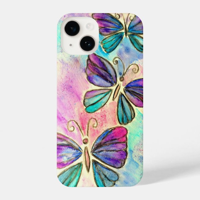 Butterflies iPhone Case iPhone 14 Hülle (Rückseite)