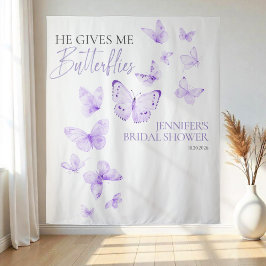 Butterflies Lavender Brautparty Backdrops Wandteppich