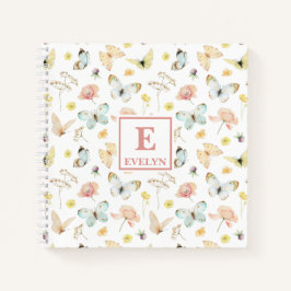 Butterflies Monogram Notebook Journal Notizbuch