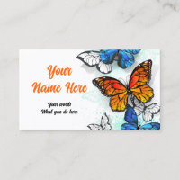 Butterflies Morpho und Monarchien