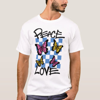 Butterflies Peace And Love streetwear T-Shirt